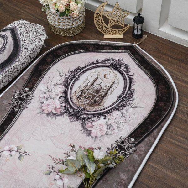 Sajadah Threem Sajadah Jumbo Peonie Beige Brown Flower